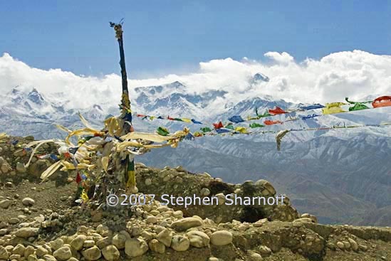 peaks and prayer flags graphic